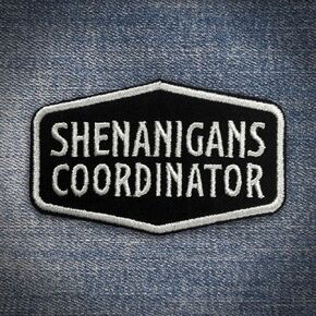 Shenanigans Coordinator Patch Shenanigan Enthusiast Funny Embroided Patches Sew on Iron On Embroidery Patch for Caps, Bags, Backpacks, Hat, Jackets, Uniform DIY PVC Gifts for Her Him 3 Inches