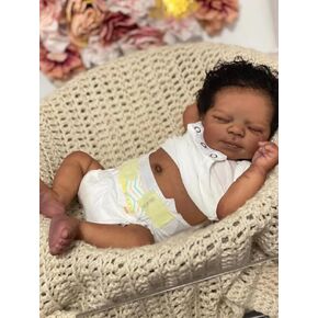 Zero Pam Black Reborn Baby Dolls Silicone Full Body-18 in Realistic Baby Doll, Black Reborn Dolls Girls, African American Full Silicone Doll, Real Life Newborn Babies with Accessories