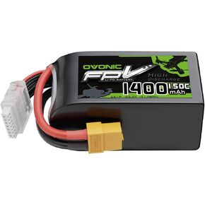 OVONIC 22.2V 150C 1400mAh 6S Lipo Battery with XT60 Plug