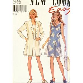 OOP New Look Pattern 6355. Misses Szs 6;8;10;12;14;16 Dress & Coat