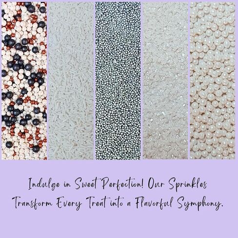 Confect Edible Sprinkles | Navy Blue & Teal Dragees, Green & White Jimmies, Bright Blue Sparkling Sugar | Baking Toppings & Decorations | Sprinkle for Cake & Cupcake Decorating – Vegan, Gluten-Free, Nut-Free, Soy-Free, Dairy-Free, Palm Oil-Free-5 Oz in Kuwait