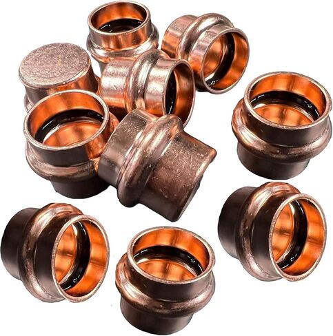 EZ-FLUID Plumbing 1/2" Press X Press LF Press Copper End Cap Pressure Copper Fittings with ProPress Press Copper Fitting Connection for Residential,Commercial.(10) in Saudi Arabia