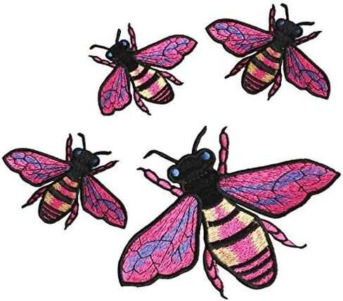 Quite a lot Bees/Ladybug/Bumblebee Insect Animal Embroidery Patches Iron On Patches for DIY Clothes Jeans Pants T-Shirts Patch Clothing Decoration in Saudi Arabia
