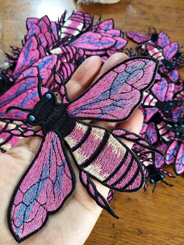 Quite a lot Bees/Ladybug/Bumblebee Insect Animal Embroidery Patches Iron On Patches for DIY Clothes Jeans Pants T-Shirts Patch Clothing Decoration in Saudi Arabia