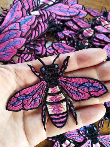 Quite a lot Bees/Ladybug/Bumblebee Insect Animal Embroidery Patches Iron On Patches for DIY Clothes Jeans Pants T-Shirts Patch Clothing Decoration in Saudi Arabia