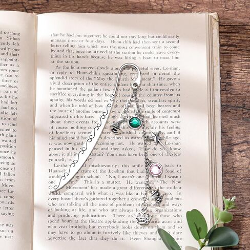 Fantasy Bookmark Gifts for Girls - Charm Metal Book Marks for Women Cute Unique Aesthetic Page Makers for Reading Lovers Novel Fans Readers Bookish Students Teachers Birthday School Office in Saudi Arabia