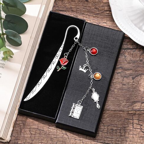 Fantasy Bookmark Gifts for Girls - Charm Metal Book Marks for Women Cute Unique Aesthetic Page Makers for Reading Lovers Novel Fans Readers Bookish Students Teachers Birthday School Office in Saudi Arabia