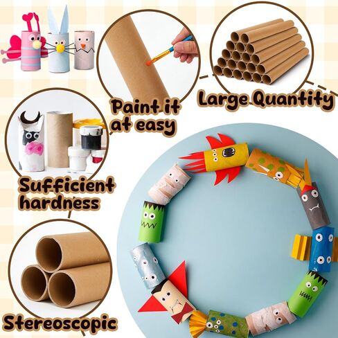Honoson 20 Pack 1.5 x 16 Inches Cardboard Tube for Craft Large Paper Craft Round Tubes Brown DIY Empty Toilet Paper Roll Bulk for Crafts Cardboard Tube Supplies Kraft Strong Pressure Resistant in Saudi Arabia