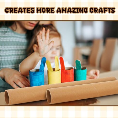 Honoson 20 Pack 1.5 x 16 Inches Cardboard Tube for Craft Large Paper Craft Round Tubes Brown DIY Empty Toilet Paper Roll Bulk for Crafts Cardboard Tube Supplies Kraft Strong Pressure Resistant in Saudi Arabia
