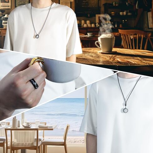Crypto Cold Storage Wallet Ring & Necklace, Secure Chip Cold Wallet, Encrypted Storage, Waterproof Zirconium Wearable for Multiple Currencies Such as Bitcoin, Ethereum, Etc in Saudi Arabia