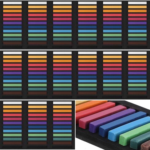 192 PCS Pastels Soft for Artists Color Pastels مجموعة مربعة عصا الطباشير 12 ألوان متنوعة فنية الرسم اللوحة لوازم الأطفال ، والفصول الدراسية ، والحفلات ، والطلاب ، والتبرعات ، وفضلات الحفلات in Saudi Arabia