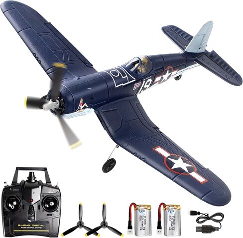 Brushless 4CH RC Plane F4U 500mm Remote Control Airplane,6-axis Gyro RC Airplane,3 Modes & Aerobatics,RTF Fighter with 2 Batteries,2.4GHz Radio Controlled for Adults&Beginners in Saudi Arabia