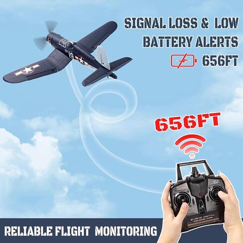 Brushless 4CH RC Plane F4U 500mm Remote Control Airplane,6-axis Gyro RC Airplane,3 Modes & Aerobatics,RTF Fighter with 2 Batteries,2.4GHz Radio Controlled for Adults&Beginners in Saudi Arabia