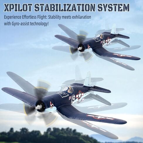 Brushless 4CH RC Plane F4U 500mm Remote Control Airplane,6-axis Gyro RC Airplane,3 Modes & Aerobatics,RTF Fighter with 2 Batteries,2.4GHz Radio Controlled for Adults&Beginners in Saudi Arabia