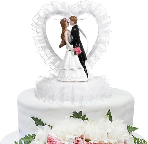5.5 IN Wedding Cake Toppers Bride and Groom Dancing Figurines Cake Topper Wedding Decorations for Engagement Party Couple Figurines Craft Desk Decoration in Saudi Arabia