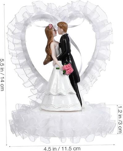 5.5 IN Wedding Cake Toppers Bride and Groom Dancing Figurines Cake Topper Wedding Decorations for Engagement Party Couple Figurines Craft Desk Decoration in Saudi Arabia