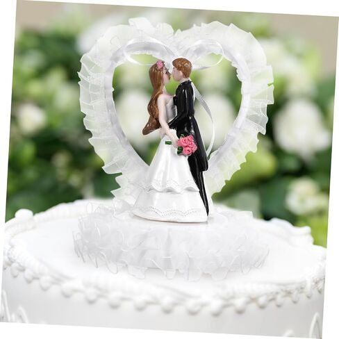 5.5 IN Wedding Cake Toppers Bride and Groom Dancing Figurines Cake Topper Wedding Decorations for Engagement Party Couple Figurines Craft Desk Decoration in Saudi Arabia