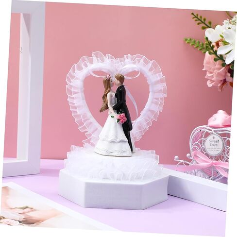 5.5 IN Wedding Cake Toppers Bride and Groom Dancing Figurines Cake Topper Wedding Decorations for Engagement Party Couple Figurines Craft Desk Decoration in Saudi Arabia