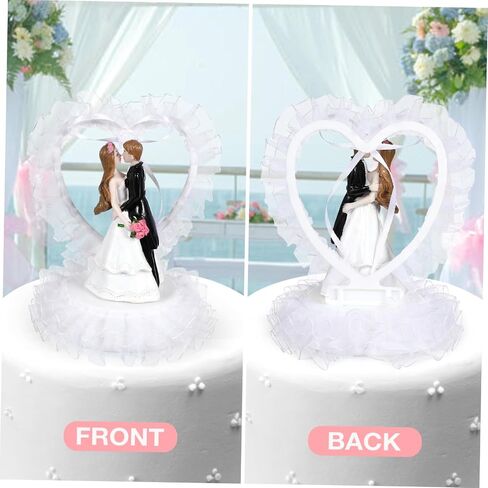 5.5 IN Wedding Cake Toppers Bride and Groom Dancing Figurines Cake Topper Wedding Decorations for Engagement Party Couple Figurines Craft Desk Decoration in Saudi Arabia