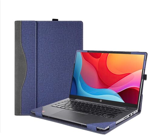 Laptop Case Cover for 16 inch HP Pavilion Laptop 16-af 16t-af & 16-ag 16z-ag,Separable PU Leather Notebook PC Sleeve Protective Bag with Pen Holder and Heat Dissipation Holes (Dark Blue) in Kuwait