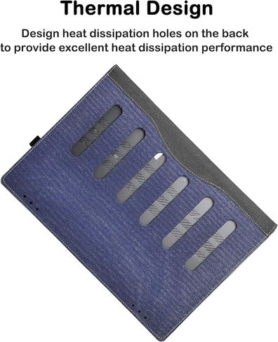 Laptop Case Cover for 16 inch HP Pavilion Laptop 16-af 16t-af & 16-ag 16z-ag,Separable PU Leather Notebook PC Sleeve Protective Bag with Pen Holder and Heat Dissipation Holes (Dark Blue) in Kuwait