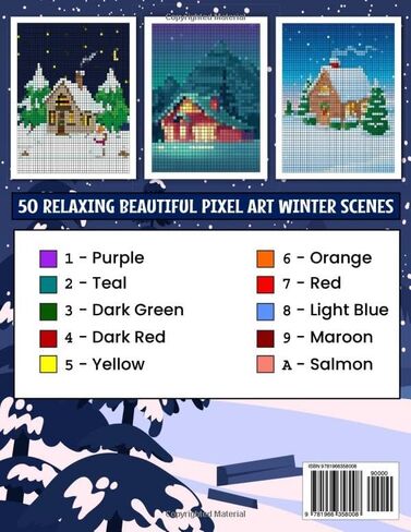 Mystery Mosaics Winter Scenes - Color by Number for Relaxation and Calm: Color Quest Coloring Book with Pixel Art and Hidden Landscapes for Stress Relief in Saudi Arabia