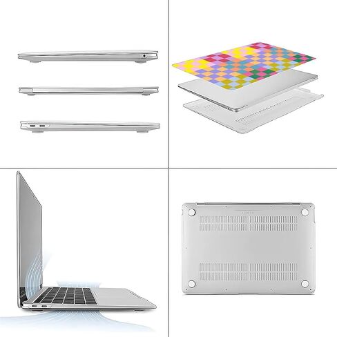 تم التوافق مع Macbook Air 15.3 بوصة Case 2023 الإصدار M2 A2941 ، حالة غلاف قشرة بلاستيكية صلبة ملونة Happy in Kuwait