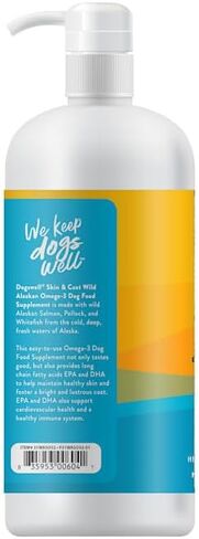 Wild Alaskan Dog Food Supplement, Salmon Oil, Omega-3, 32-Ounce Plastic Jar in Saudi Arabia