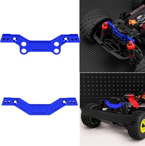Alloy Front and Rear Shock Tower Damper Plate Set for Arrma 1/18 Granite Grom 1/16 Mojave Grom 1/14 Mojave Grom Mega 380 Upgrade Parts (Blue) in Saudi Arabia