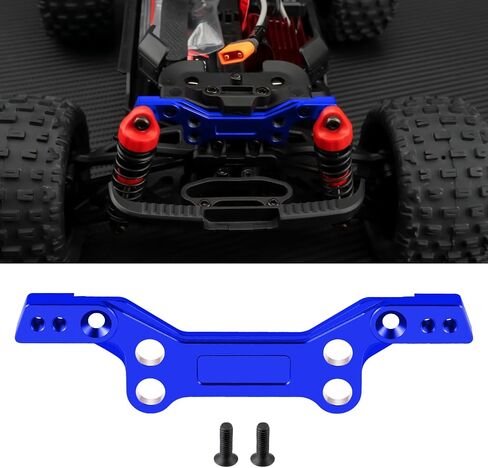 Alloy Front and Rear Shock Tower Damper Plate Set for Arrma 1/18 Granite Grom 1/16 Mojave Grom 1/14 Mojave Grom Mega 380 Upgrade Parts (Blue) in Saudi Arabia