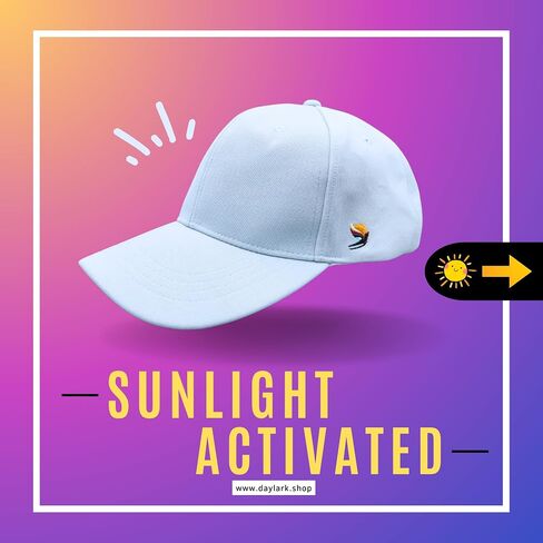 2-in-1 Color Changing Sunlight Activated, Photochromic Baseball Cap, Adjustable, for Men and Women Sunshift Technology, UV Reactive, Baseball Hat, Unisex Hat White/Pink in Saudi Arabia