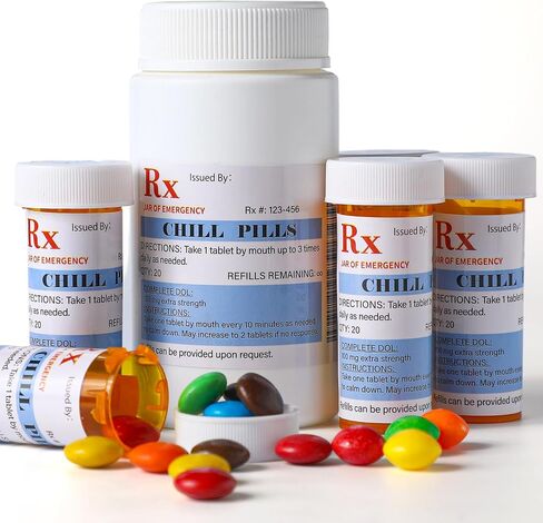 Kigeli 60 Pcs Chill Pill Medication Pill Bottle Labels Stickers Nurse Party Favors Nursing Pharmacist Party Supplies Registered BSN Rn Pharmd Gift for School College in Saudi Arabia