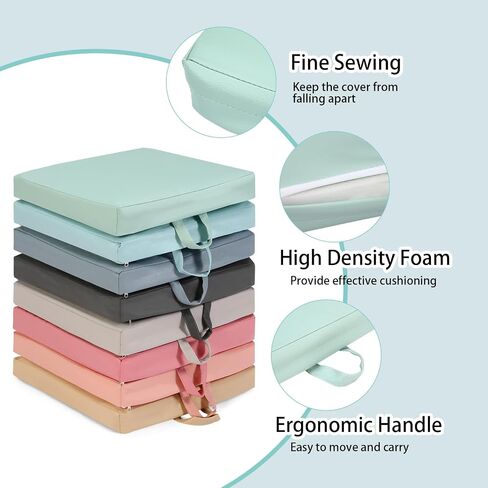Huwena 8 Pcs Floor Cushions Classroom Floor Seating Cushion 14 Inch Flexible Cushion with Handles Preschool Chairs for Home School Classroom Daycare Nursery (Stylish Color,Square) in Saudi Arabia
