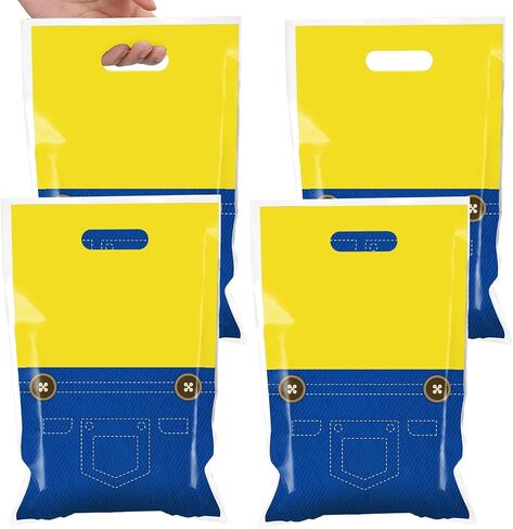 50Pcs Yellow Cartoon Birthday Party Favors Bag Big Eyes Plastic Gift Bags Yellow Cartoon Parties Candy Snack Bag Big Eyes Theme Goodie Treat Bags for Kids Birthday Decoration Supplies 10 x 6.5Inch in Saudi Arabia