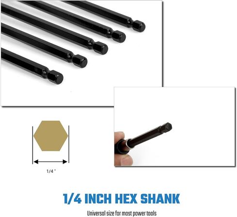5PCS Drill Bit Extension Quick Release Screwdriver Bit Holder 4 inch Length 1/4 inch Hex Shank Drill Bit Extender Magnetic Bit Extension Adapter Set for Power Screwdriver Drill Impact Driver in Saudi Arabia