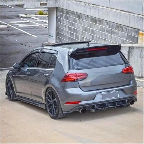 متوافق مع VW Golf 7/7.5 MK7 MK7 FaceLift GTI GTD R 2013-2020 Robot Robot Roof Swevering Wing Wing Trunk Lip Cap in Kuwait