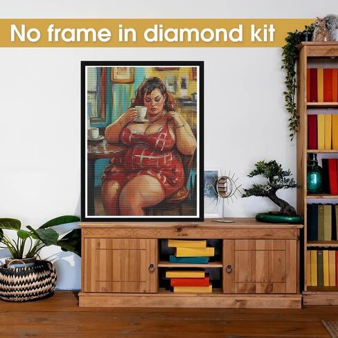 Bimkole 5D Diamond Art Kits for Adults Woman with Sewing Machine, Full Drill DIY Rhinestone Embroidery Set Paint with Diamonds Art Cartoons by Number Kits Cross Stitch Home Wall Craft Decor 12x16 Inch in Saudi Arabia