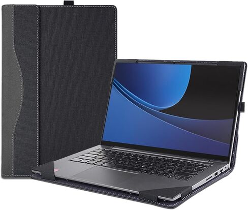 New Case Cover for 14-inch Lenovo IdeaPad Slim 5 14AHP9 14IMH9 Laptop Sleeve &Yoga Slim 6 6i &Yoga Slim 7 Pro Notebook PC Bag,PU Leather Protective Sheath (Dark Grey) in Saudi Arabia