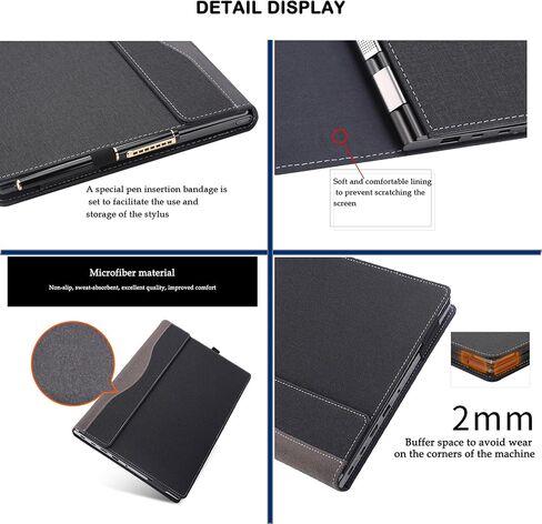 New Case Cover for 14-inch Lenovo IdeaPad Slim 5 14AHP9 14IMH9 Laptop Sleeve &Yoga Slim 6 6i &Yoga Slim 7 Pro Notebook PC Bag,PU Leather Protective Sheath (Dark Grey) in Saudi Arabia