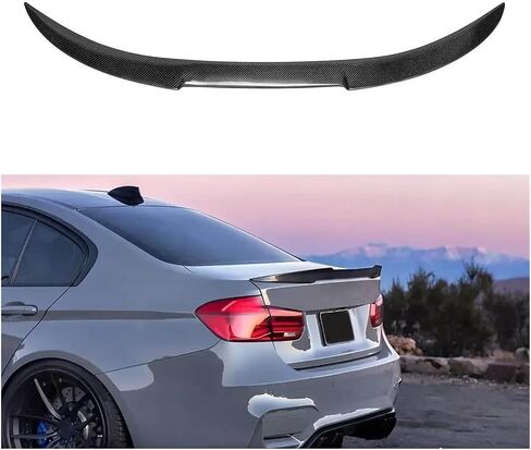 Car Rear Trunk Spoiler Body Decorative Cover Compatible for BMW F30 M4 Carbon Fiber Sedan Racing Sport Vehicle Exterior Accessories Fit in Saudi Arabia