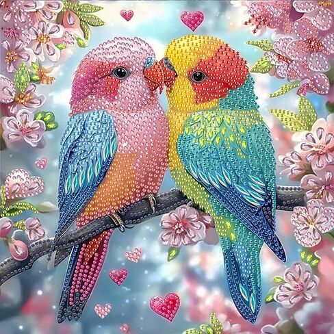 MAXBYE Bird Diamonds Panting Kits for Adults, 5D Special Shape Diamond Art Kits, DIY Animal Diamond Art Painting Kits for Beginners, Crystal Rhinestones Gem Art for Home Wall Decor 12x12inch in Saudi Arabia
