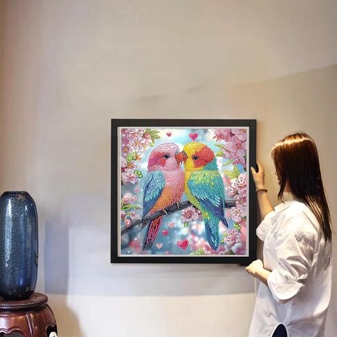 MAXBYE Bird Diamonds Panting Kits for Adults, 5D Special Shape Diamond Art Kits, DIY Animal Diamond Art Painting Kits for Beginners, Crystal Rhinestones Gem Art for Home Wall Decor 12x12inch in Saudi Arabia