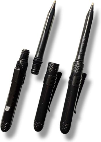 The USA Made Pocket Pen – 3 Pack with metal clips – compact, affordable, lightweight, EDC black ink ballpoint pen – mini pen that is waterproof and floats – carries small, writes big (Black) in Saudi Arabia