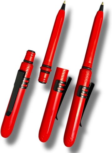 The USA Made Pocket Pen – 3 Pack with metal clips – compact, affordable, lightweight, EDC black ink ballpoint pen – mini pen that is waterproof and floats – carries small, writes big (Black) in Saudi Arabia