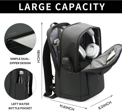 BANGE Durable Business Smart Backpack for Men and Women，can holds 15.6 Inches Laptop Backpack, Waterproof Commute Work Travel Backpack, Flight Carry-On (black) in Saudi Arabia