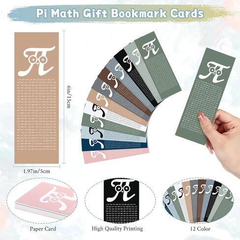 Spakon 24 Set Math Gift Pi Gifts Included 3.14 Fun Pi Symbol Pens Rubber Bracelets Bookmark Cards Classroom Prizes Bulk from Teacher Math Party Favors(Cute Color) in Saudi Arabia