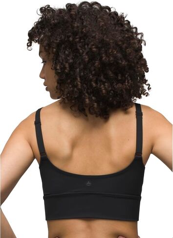 prAna Luxara Bralette Charcoal Linea LG (Women's 10-12) in Saudi Arabia