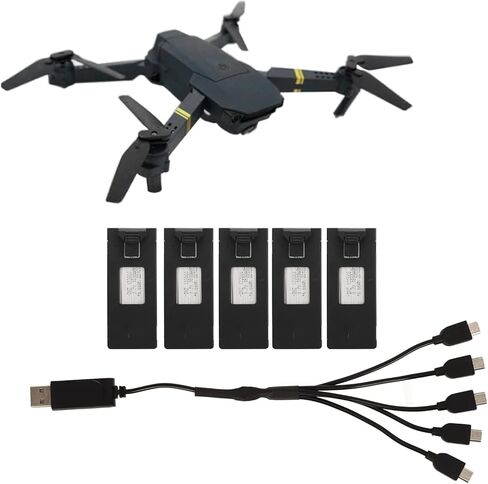 5 PCS RC Prate Battery Prategle ، 3.7V 1800MAH LI ION BATTERY لـ E88 E88PRO LSE525 E525 PRO in Kuwait