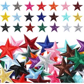 84 Pcs Star Patches Iron on,21 Colors 1.1 inches Star Embroidery Patches, Iron Patch for DIY Craft, Clothing Decoration, Backpack, Hat, and Jacket DIY