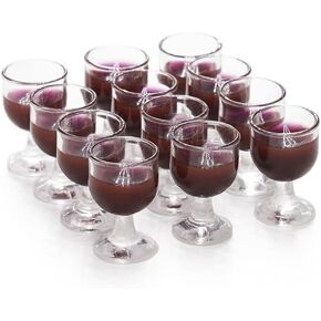 Odoria 1/12 Miniature Empty Wine Glasses Dollhouse Decoration Accessories, 12Pcs